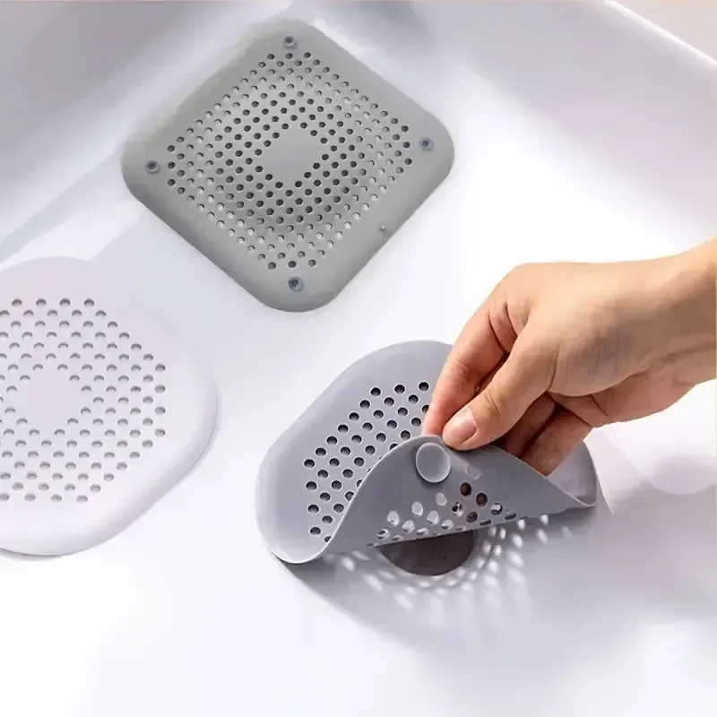 Bouchon d’égout de cuisine en Silicone, salle de bains, sol, baignoire, filtre à eau, accessoires pour la maison, douche, collecteur de cheveux, filtre d’évier