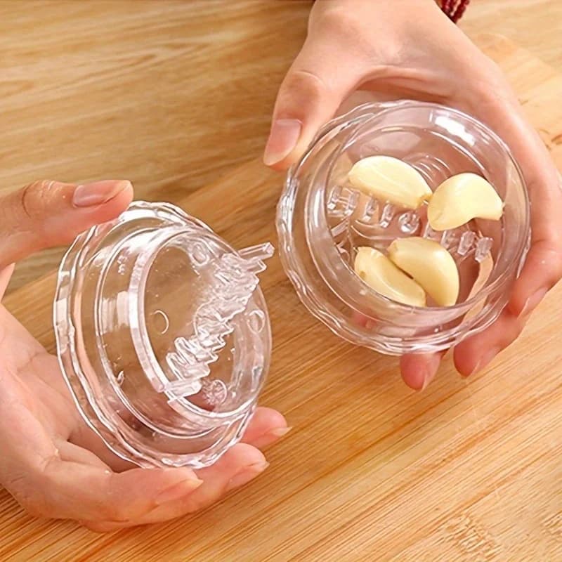 Broyeur d’ail Portable manuel, Gadget de cuisine torsadé pour concasser l’ail et le gingembre, facile à utiliser et à nettoyer, 1/2 pièces