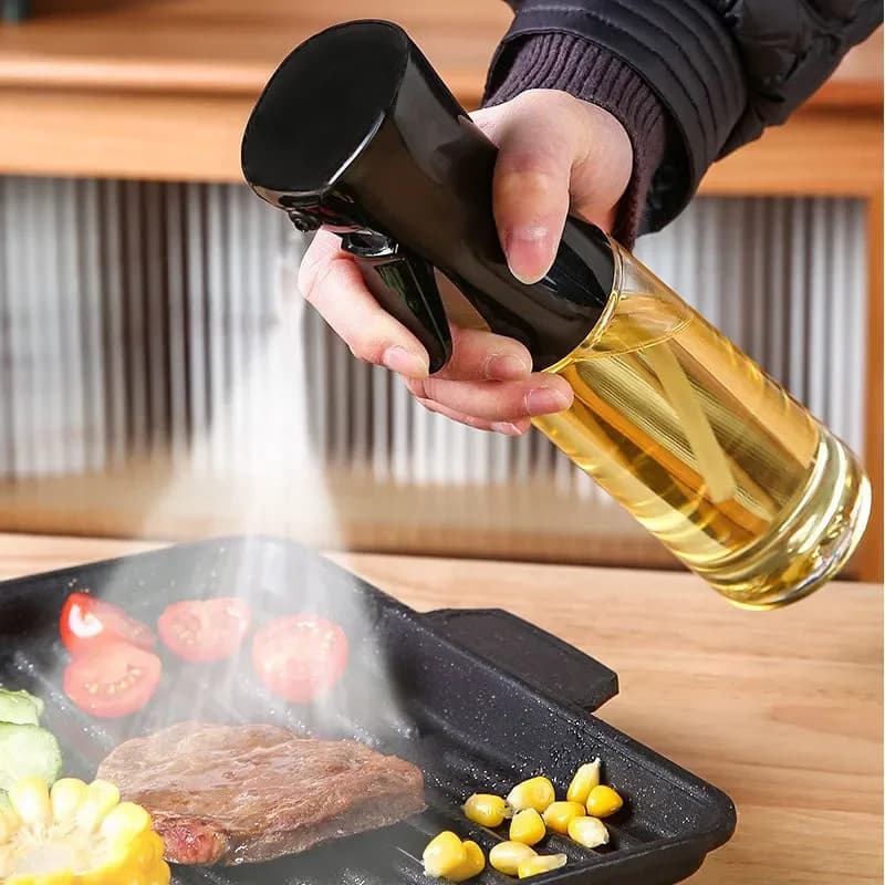Bouteille de pulvérisation d’huile d’olive pour barbecue, pulvérisateur d’huile d’olive en plastique, bouteille vide, bouteille de vinaigre ou brosse à huile, 200/300/500ml