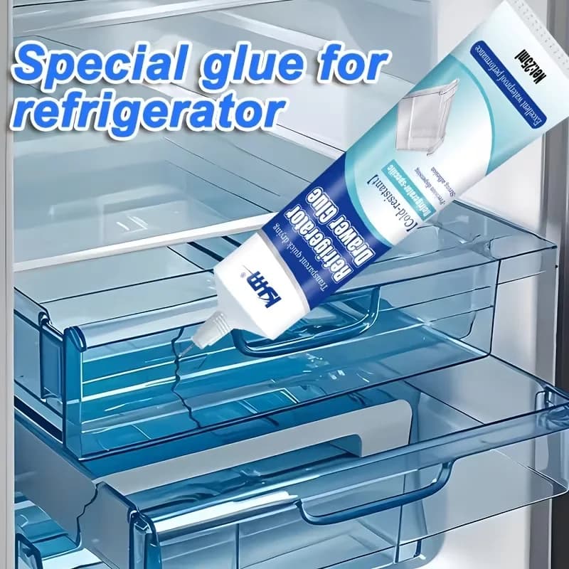 Colle de réparation pour réfrigérateur, 25ML, adhésif imperméable résistant au froid pour joint de porte de tiroir de réfrigérateur, séchage rapide pour plastique et verre
